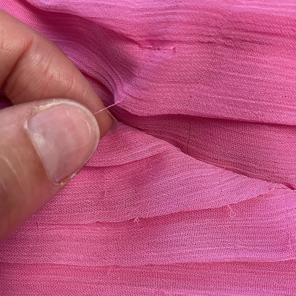 New French Connection Whisper Strappy Tulle Dress In Aurora Pink Cut Out Sz 6 - Picture 10 of 14
